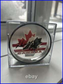 Wayne Gretzky Autographed Acrylic Team Canada Puck Certified By Upper Deck