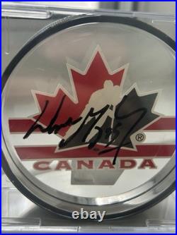Wayne Gretzky Autographed Acrylic Team Canada Puck Certified By Upper Deck