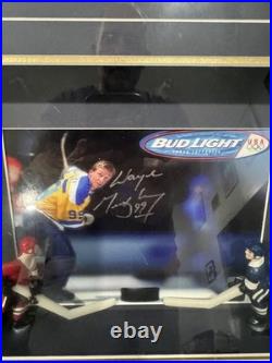 Wayne Gretzky Autographed Bud Light Bubble Boys Shadowbox COA WGA Certified