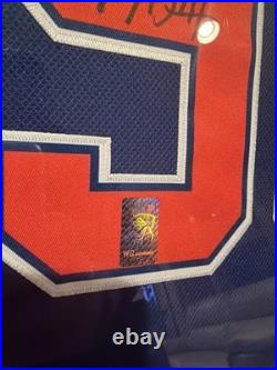 Wayne Gretzky Autographed Custom 42×36 Framed Edmonton Oliers Jersey Player COA