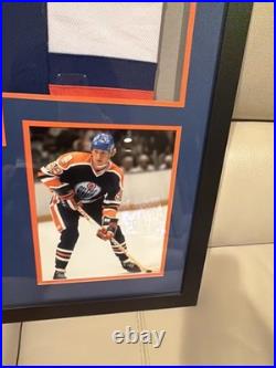 Wayne Gretzky Autographed Custom 42×36 Framed Edmonton Oliers Jersey Player COA