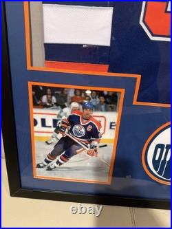 Wayne Gretzky Autographed Custom 42×36 Framed Edmonton Oliers Jersey Player COA