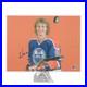 Wayne Gretzky Autographed Edmonton 8.5x11 Photo BAS LOA (Orange Background)