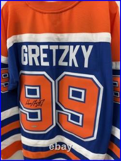 Wayne Gretzky Autographed Edmonton Oilers Rookie Hockey Jersey Upper Deck UDA