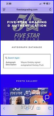 Wayne Gretzky Autographed Edmonton Oilers Stanley Cup Hockey Puck withCOA