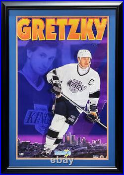 Wayne Gretzky Autographed Framed 22x34 Poster Los Angeles Kings Beckett #AB08901
