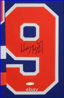 Wayne Gretzky Autographed & Framed Blue Edmonton Jersey Upper Deck Certified Wayne Gretzky Autographed & Framed Blue Edmonton Jersey Upper Deck Certified