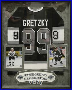 Wayne Gretzky Autographed Framed La Kings Jersey Uda Upperdeck