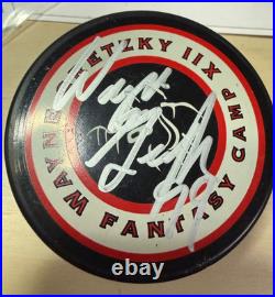 Wayne Gretzky Autographed Hockey Puck Signed Silver Auto Gretzky IIX Camp