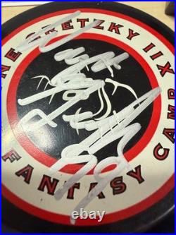 Wayne Gretzky Autographed Hockey Puck Signed Silver Auto Gretzky IIX Camp