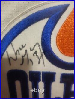 Wayne Gretzky Autographed Kings Jersey And Autographed Oilers Crest