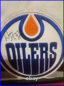 Wayne Gretzky Autographed Kings Jersey And Autographed Oilers Crest