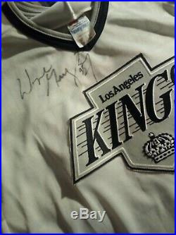 Wayne Gretzky Autographed Kings Jersey. Bold Huge Signature