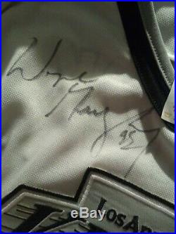 Wayne Gretzky Autographed Kings Jersey. Bold Huge Signature