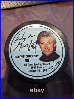 Wayne Gretzky Autographed Limited Edition #198/1851 Fotoball Hockey Puck