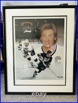 Wayne Gretzky Autographed Lithograph 2000 Points withAutographed Photo of 802 Goal