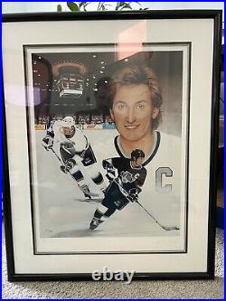 Wayne Gretzky Autographed Lithograph 2000 Points withAutographed Photo of 802 Goal