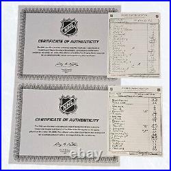 Wayne Gretzky Autographed NHL Roster Sheets Dec 21, 06 vs Oilers MacTavish COA