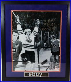Wayne Gretzky Autographed Oilers 16x20 Inscribed 50 Goals 39 Games UDA COA