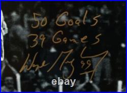 Wayne Gretzky Autographed Oilers 16x20 Inscribed 50 Goals 39 Games UDA COA