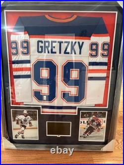 Wayne Gretzky Autographed Oilers Jersey FramedVideo Highlight Reel (Gretzky COA)