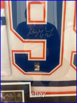 Wayne Gretzky Autographed Oilers Jersey FramedVideo Highlight Reel (Gretzky COA)