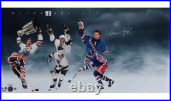 Wayne Gretzky Autographed Panoramic Unframed Dual Fanatics & UDA COA in Tube