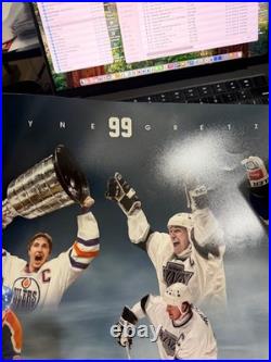 Wayne Gretzky Autographed Panoramic Unframed Dual Fanatics & UDA COA in Tube