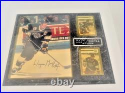 Wayne Gretzky Autographed Photo LA Kings 8x10 Photo with COA on 12 x 15 Plaque