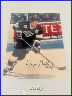 Wayne Gretzky Autographed Photo LA Kings 8x10 Photo with COA on 12 x 15 Plaque