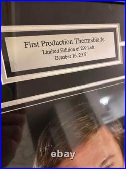 Wayne Gretzky Autographed Photo with Thermablade Skate Blade Framed /299