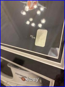 Wayne Gretzky Autographed Photo with Thermablade Skate Blade Framed /299