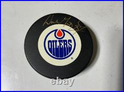 Wayne Gretzky Autographed Puck Edmonton Oilers