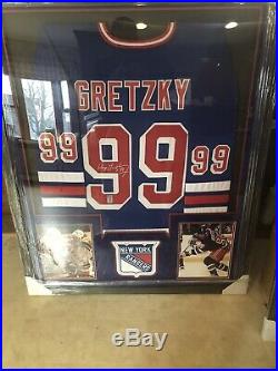 Wayne Gretzky Autographed Rangers Jersey Framed Coa By Wayne Gretzky And Hologra