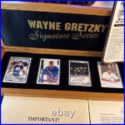Wayne Gretzky Autographed Signature Series 299/1000 2 Autos In Wooden Box