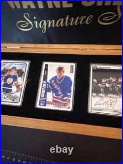 Wayne Gretzky Autographed Signature Series 299/1000 2 Autos In Wooden Box