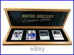 Wayne Gretzky Autographed Signature Series Porcelain 4 Card Set by Upper Deck