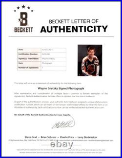 Wayne Gretzky Autographed Signed 8x10 Photo Edmonton Oilers Beckett BAS #AC95498