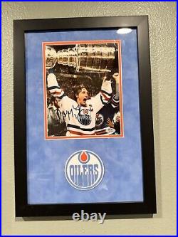 Wayne Gretzky Autographed Signed 8x10 Photo PSA COA Edmonton Oilers Framed