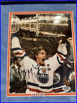 Wayne Gretzky Autographed Signed 8x10 Photo PSA COA Edmonton Oilers Framed