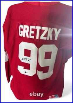 Wayne Gretzky Autographed Signed Canada Jersey Beckett Loa