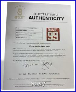 Wayne Gretzky Autographed Signed Canada Jersey Beckett Loa