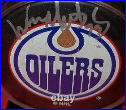Wayne Gretzky Autographed Signed Licensed Vintage Edmonton Oilers NHL Puck Rare
