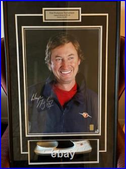 Wayne Gretzky Autographed Signed Photo With Thermablade Skate Blade Framed /299