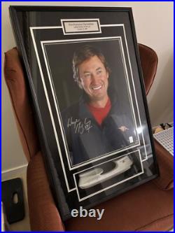 Wayne Gretzky Autographed Signed Photo With Thermablade Skate Blade Framed /299