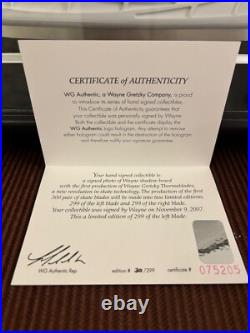 Wayne Gretzky Autographed Signed Photo With Thermablade Skate Blade Framed /299