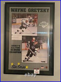 Wayne Gretzky Autographed Star Series Framed Poster 24x36 LA Kings COA 946710