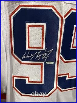 Wayne Gretzky Autographed White CCM Heroes of Hockey Edmonton Oilers Jersey UDA