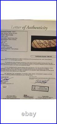 Wayne Gretzky Autographed authentic Easton Hockey Stick Full JSA LOA