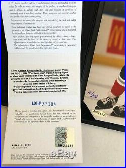 Wayne Gretzky Autographed photo UDA Ltd 15/250 Rare Rangers Alt Uniform